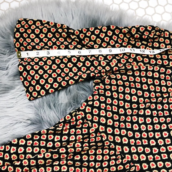 Diane von Furstenberg Silk Blend Peplum Hearts Top - Picture 5 of 5